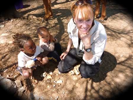 Denise and bushmen